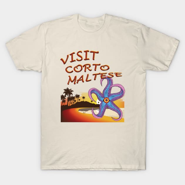 VISIT CORTO MALTESE T-Shirt by Dystopianpalace